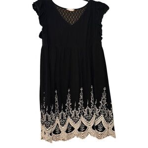 Altar'd‎ State Black Dress with Cream Embroidery